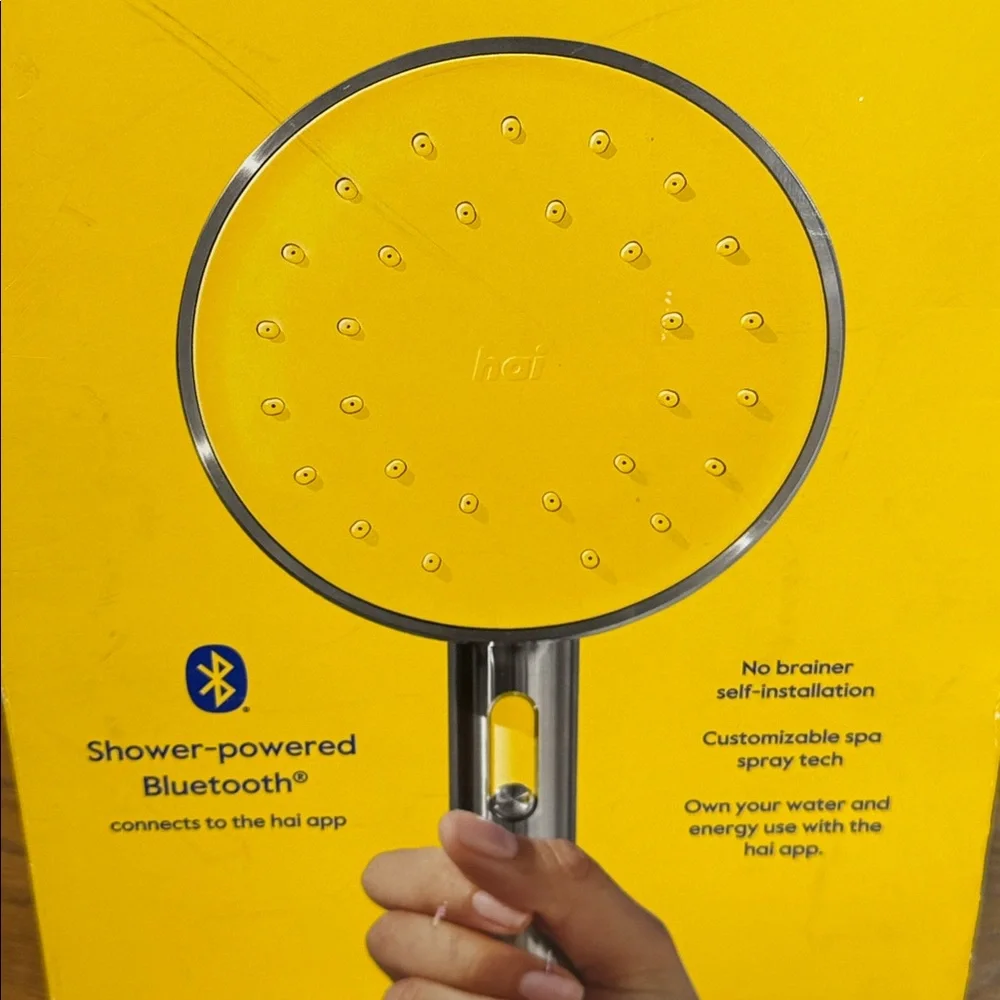 hai Smart shower head Bluetooth/adjustable pressure/hand held water saving head.